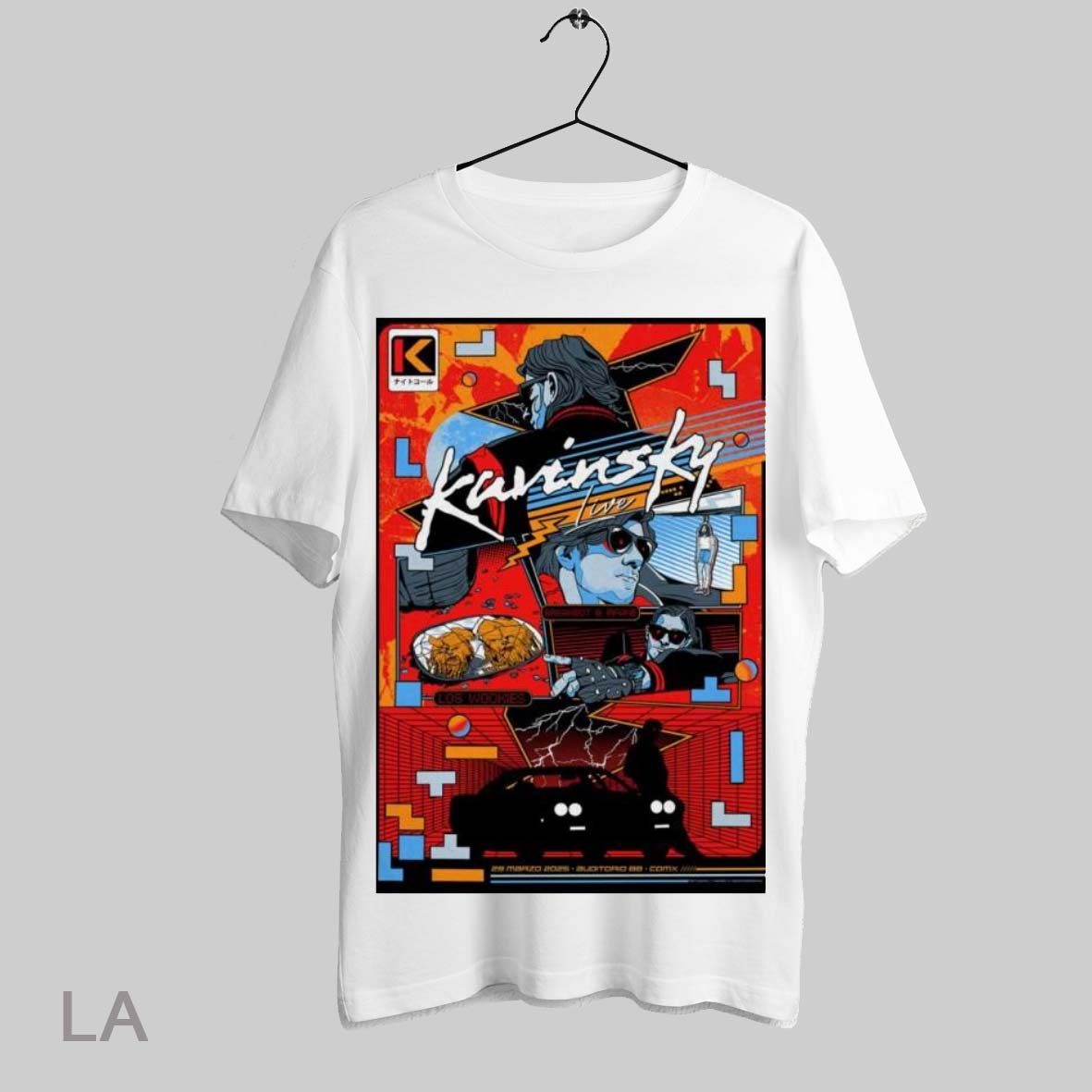 Top Kavinsky Mar 29 2025 Auditorio Bb Poster T Shirt Sweatshirt Hoodie Shirt