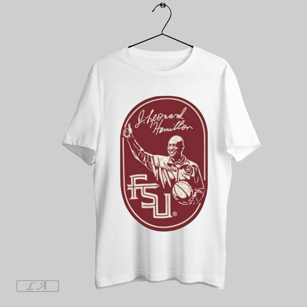 Top Leonard Hamilton Fsu Basketball Coach Portrait Patch T Shirt Sweatshirt Hoodie Shirt