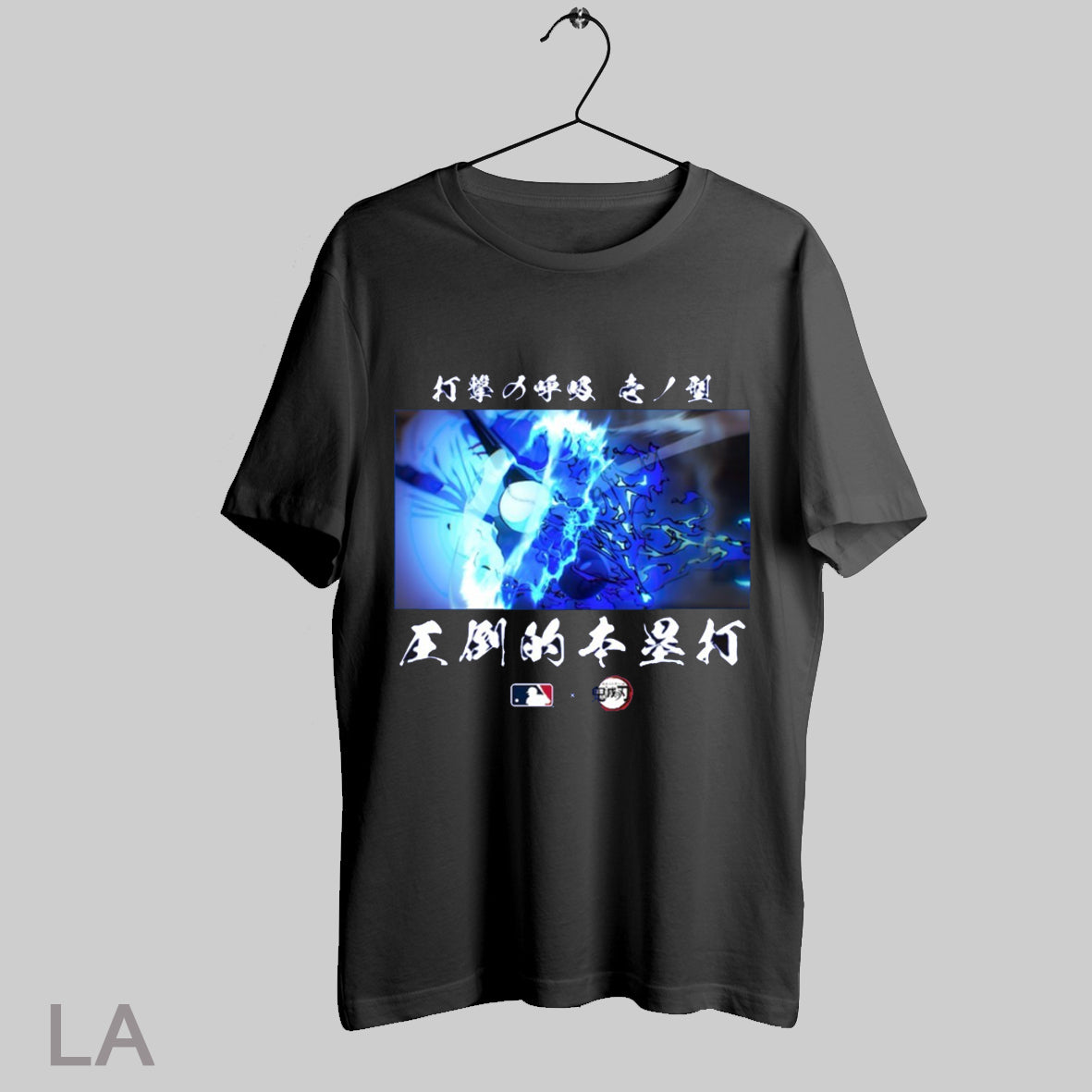 Top Mlb X Demon Slayer Collaboration La Dodgers Shohei Ohtani Batting Breathing First Form Overwhelming Homerun T Shirt Sweatshirt Hoodie Shirt