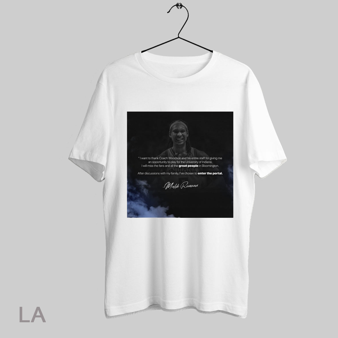 Top Malik Ronsar I Want To Thank Coach Woodson And His Entire Staff For Giving Me An Opportunity To Play For The University Of Indiana Poster T Shirt Sweatshirt Hoodie Shirt