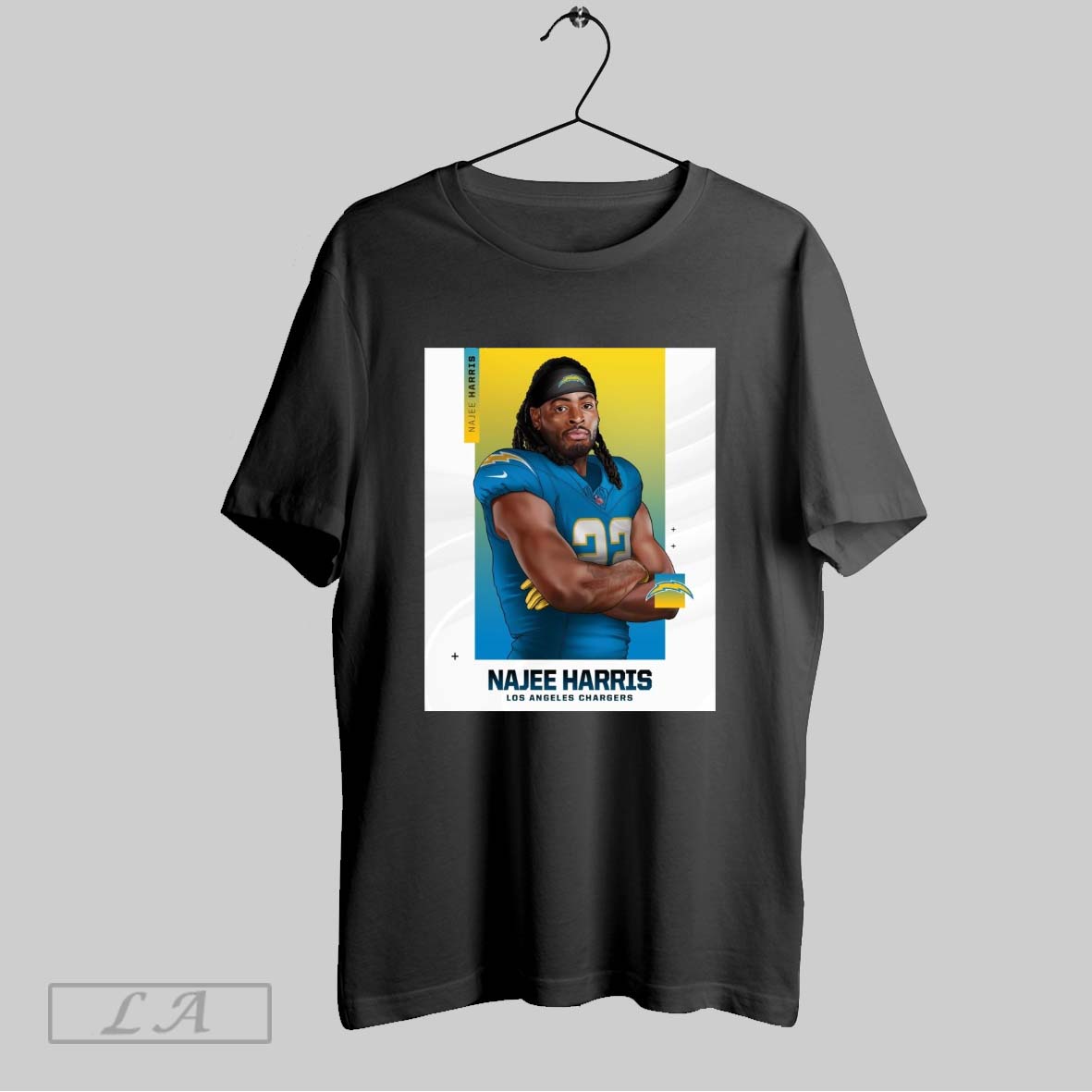Top Najee Harris Signs With Los Angeles Chargers For 1 Year Najee Is La Bound Nfl Football Poster T Shirt Sweatshirt Hoodie Shirt