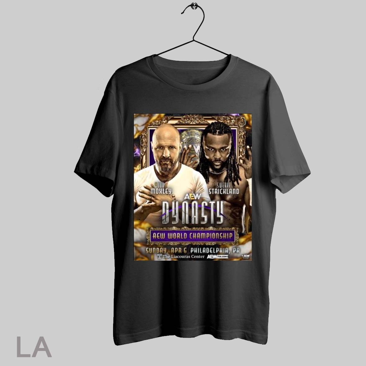 Top Poster Aew Dynasty Aew World Championship Jon Moxley Vs Swerve Strickland Apr 6 2025 Philadelphia Pa Sweatshirt Tee Shirt