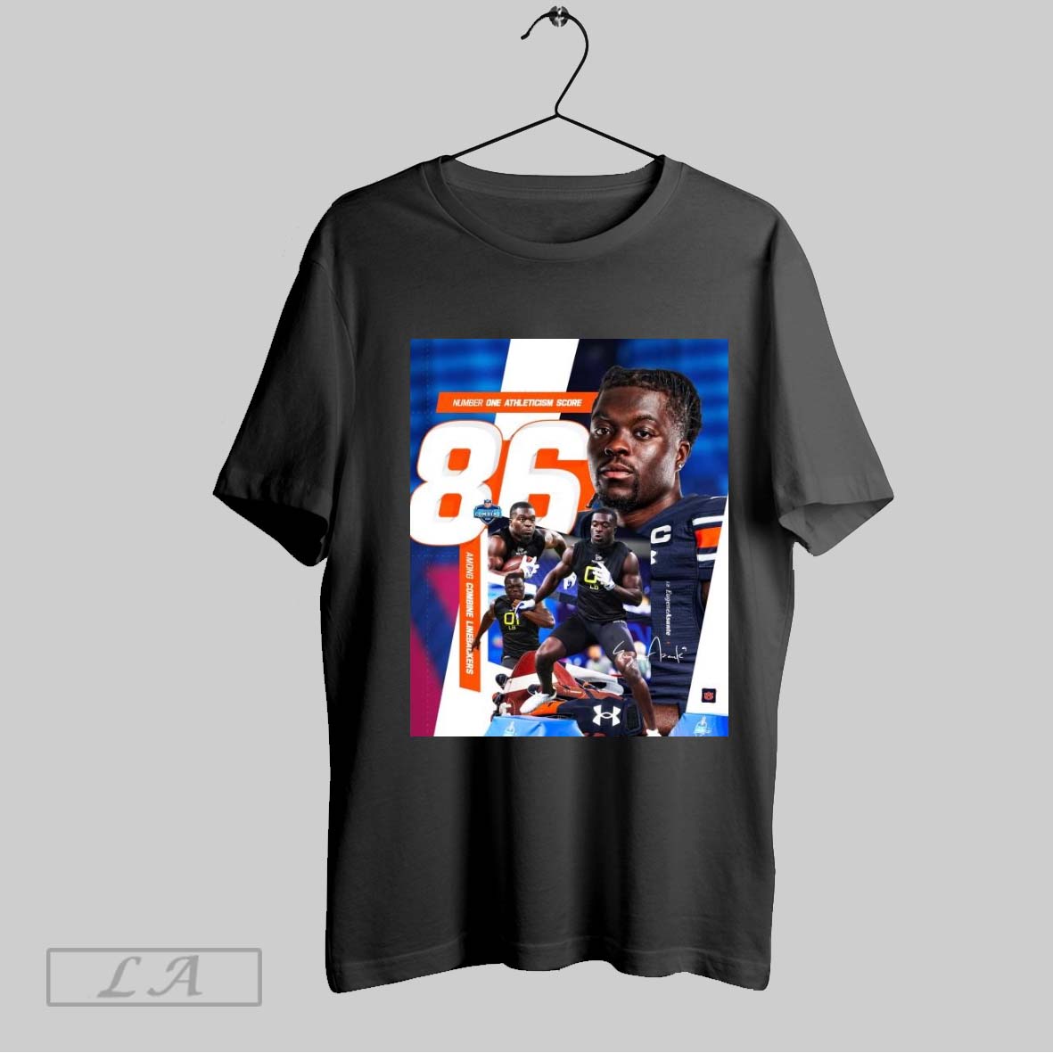 Top Poster Auburn Football Eugene Asante Number One Athleticism Score 86 Among Combine Linebackers Signature T Shirt Sweatshirt Hoodie Shirt