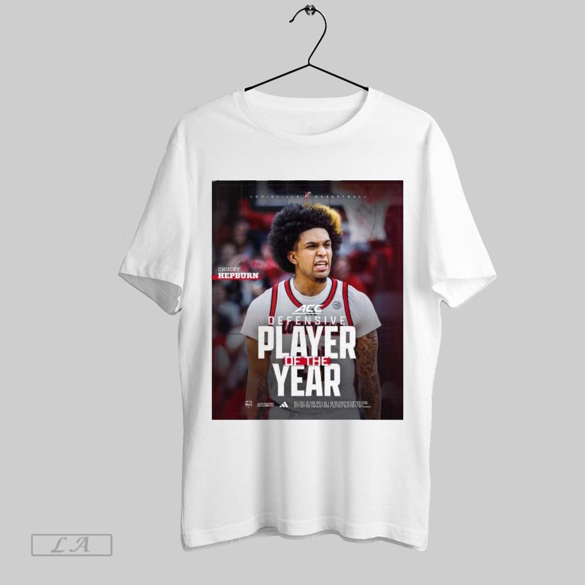Top Poster Louisville Cardinals Mens Basketball Chucky Hepburn Is The Acc Defensive Player Of The Year Year Signature T Shirt Sweatshirt Hoodie Shirt