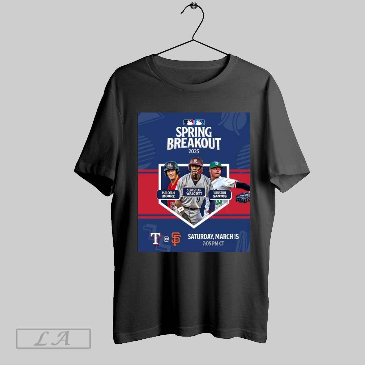 Top Poster Malcolm Moore Sebastian Walcott Mlb 2025 Spring Breakout Texas Rangers Vs San Francisco Giants Mar 15 T Shirt Sweatshirt Hoodie Shirt