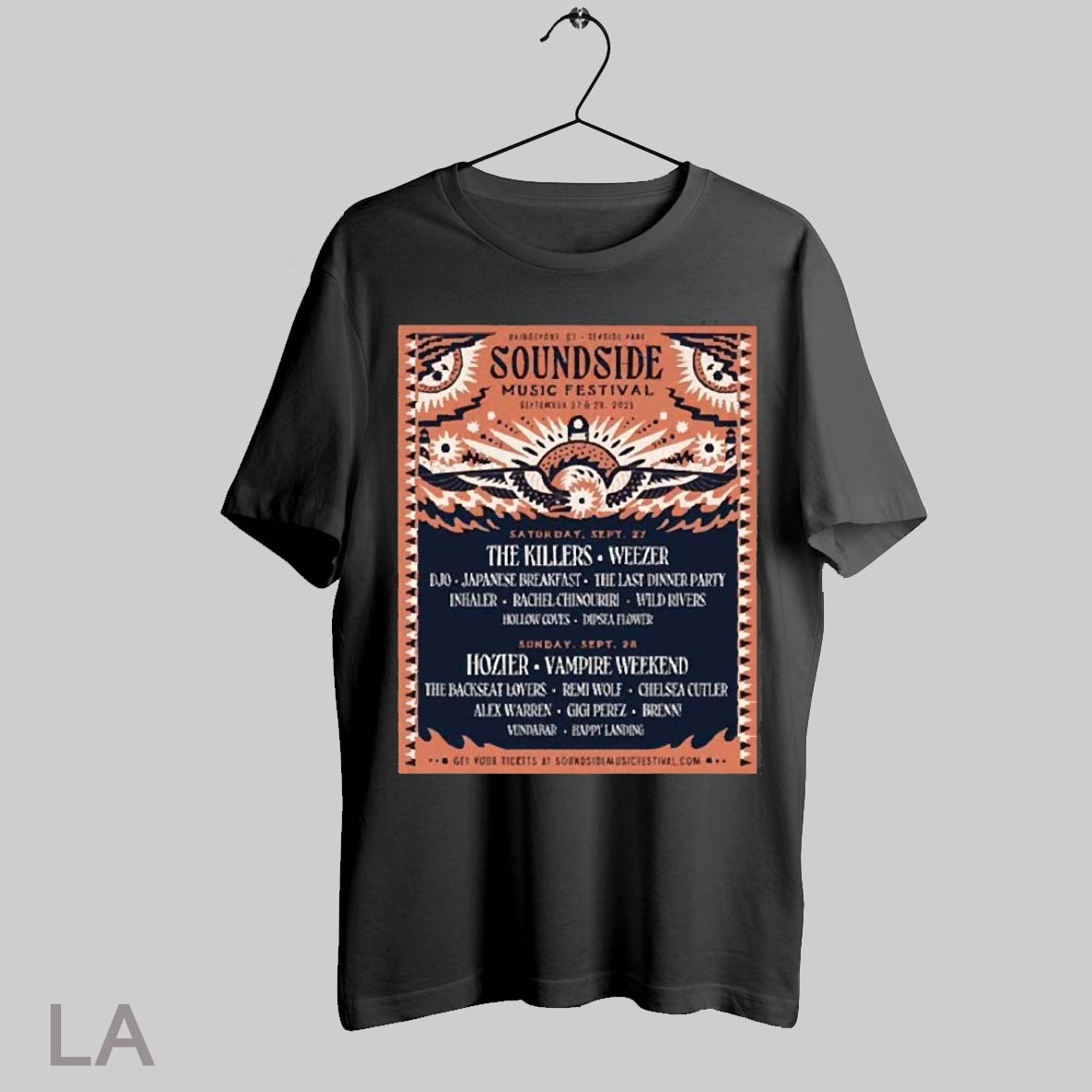 Top Poster Soundside Music Festival September 27 And 28 2025 The Killers Weezer Hozier Vampire Weekend T Shirt Sweatshirt Hoodie Shirt