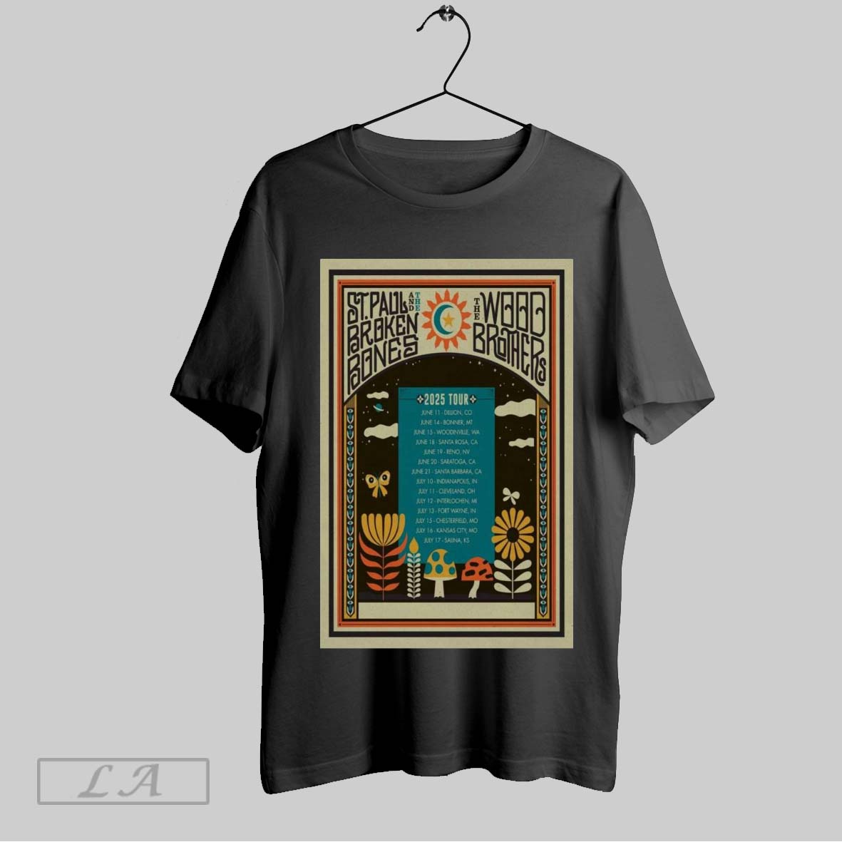 Top Poster St Paul And The Broken Bones Tour 2025 Jun 11 Diwon Co Jun 14 Bonner Mt Jun 15 Woodinville Wa T Shirt Sweatshirt Hoodie Shirt