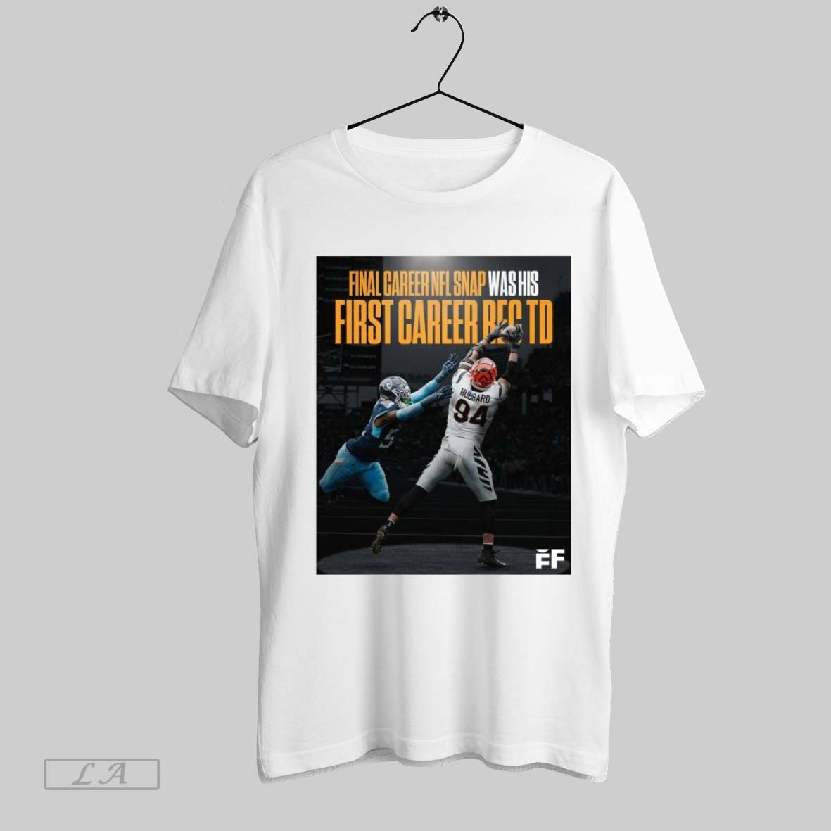 Top Poster The Cincinnati Bengals De Sam Hubbard Caught His First Career Td Pass On The Final Snap Of His Seven Year Nfl Career T Shirt Sweatshirt Hoodie Shirt