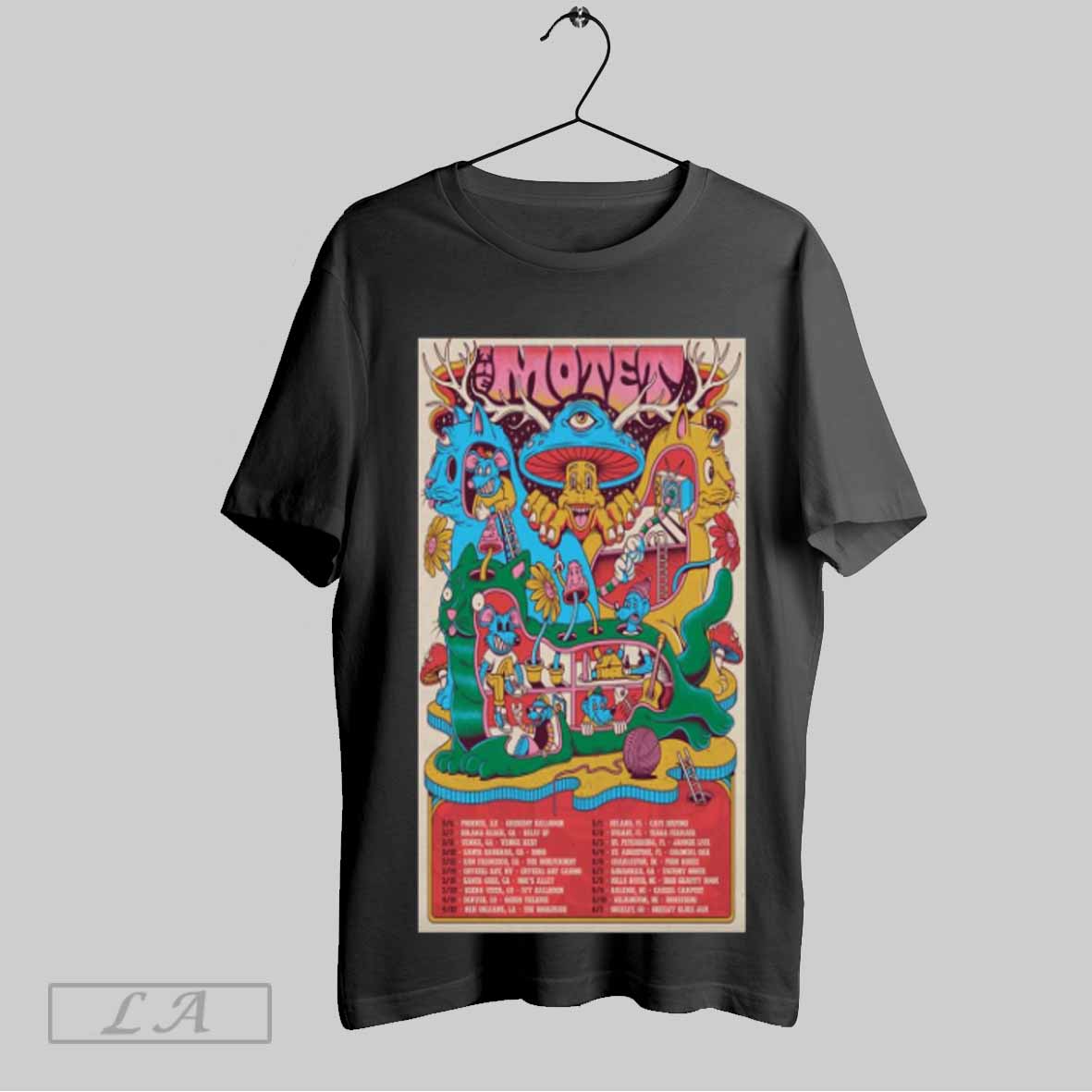 Top Poster The Motet Spring 2025 Tour 3 6 Phoenix Az Crescent Ballroom 3 7 Solana Beach Ca Belly Up T Shirt Sweatshirt Hoodie Shirt