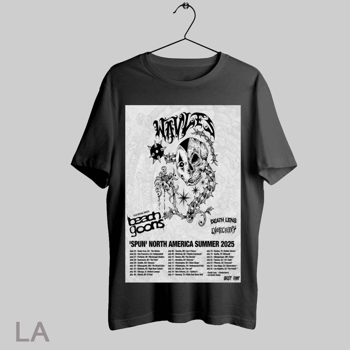 Top Poster Wavves Spun North America Summer Show 2025 Plus Special Guests Beach Goons T Shirt Sweatshirt Hoodie Shirt
