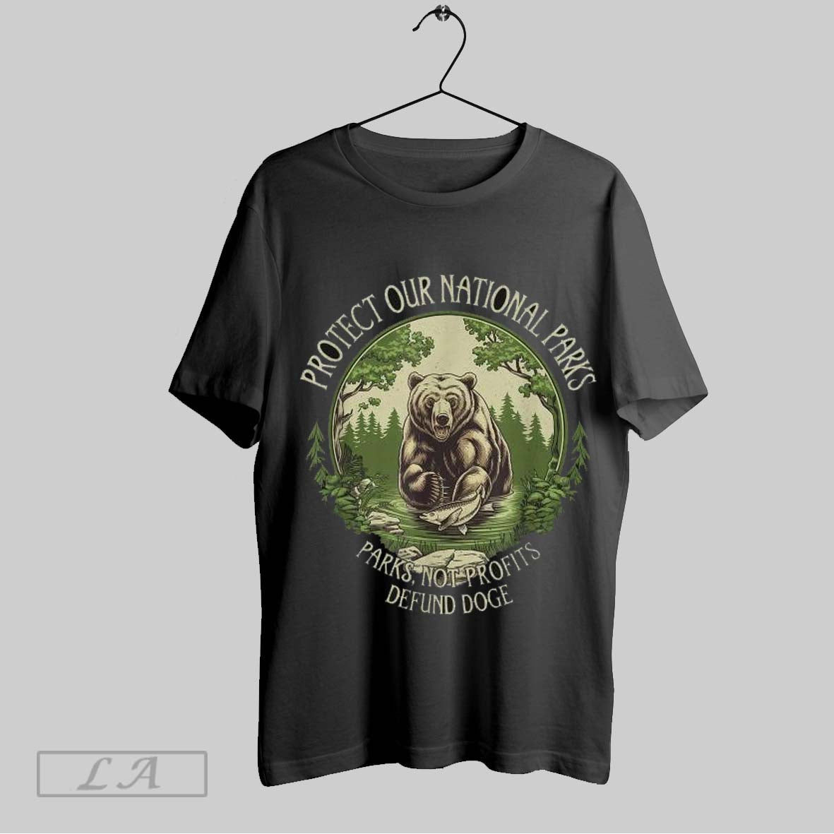 Top Protect Our National Parks Not Profits Defund Doge Grizzly T Shirt Sweatshirt Hoodie Shirt