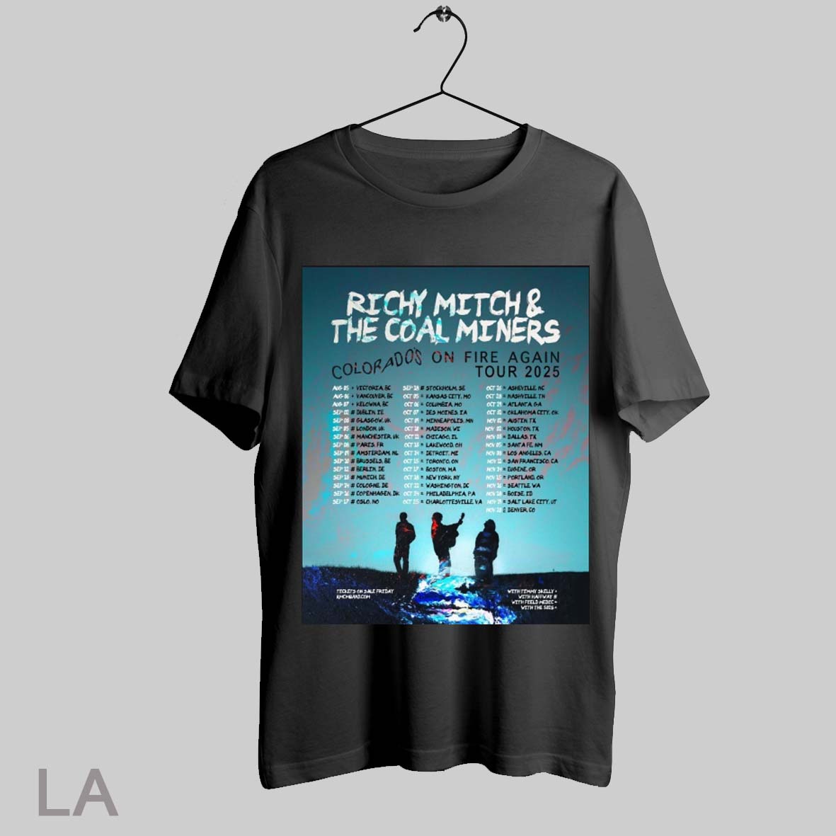 Top Richy Mitch And The Coal Miners Colorados On Fire Again Tour 2025 Aug 05 Victoria Bc Aug 06 Vancouver Bc Poster T Shirt Sweatshirt Hoodie Shirt