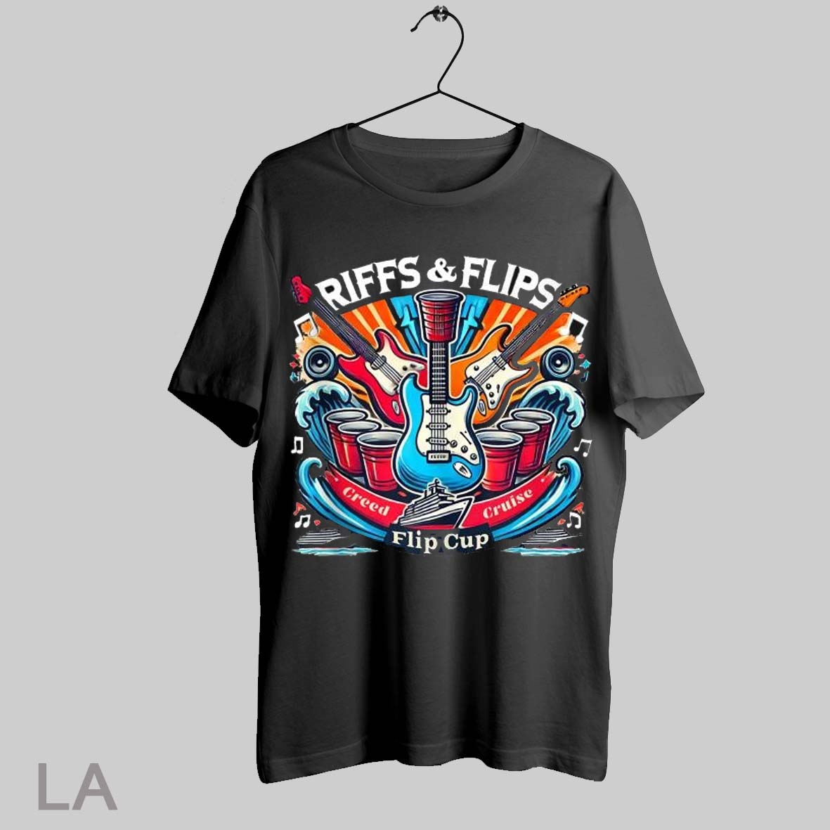 Top Riffs Flips Flip Cup Creed Cruise Guitars T Shirt Sweatshirt Hoodie Shirt