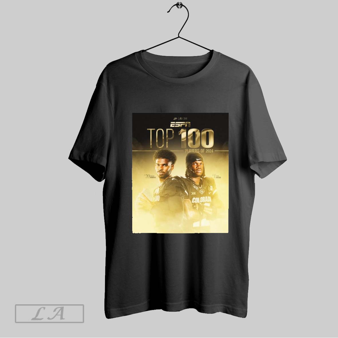 Top Shedeur Sanders Travis Hunter Land Espns Top 100 College Football Players For The 2024 25 Season Poster Sweatshirt T Shirt