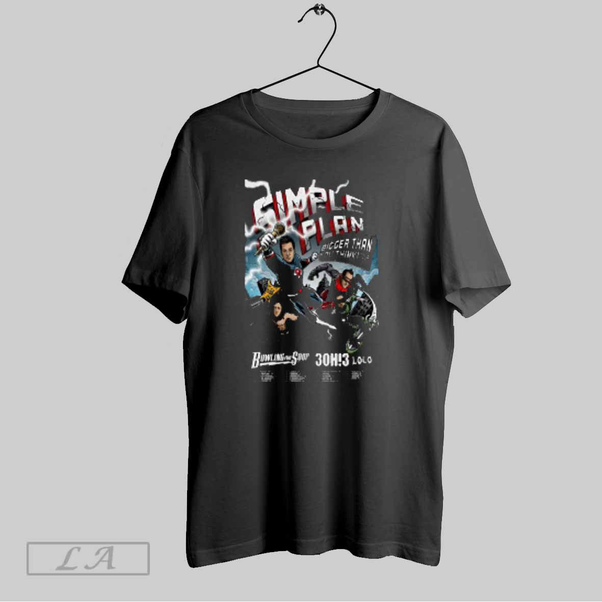 Top Simple Plan Bigger Than You Think Tour 2025 Poster T Shirt Sweatshirt Hoodie Shirt