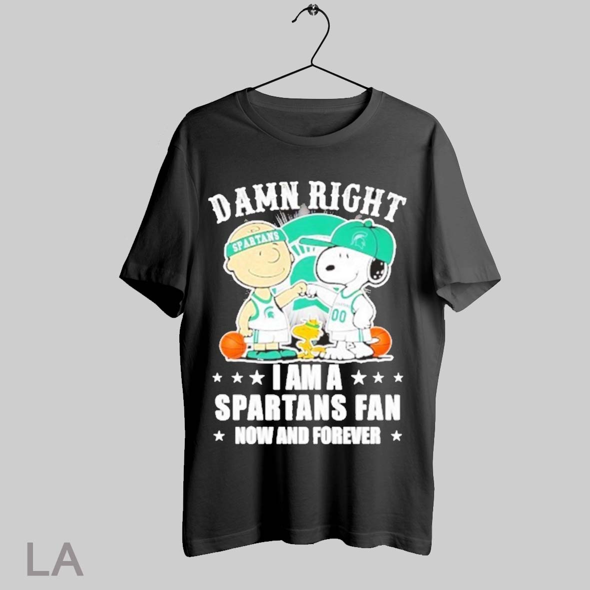 Top Snoopy And Peanuts X Michigan State Basketball Damn Right I Am A Spartans Fan T Shirt Sweatshirt Hoodie Shirt