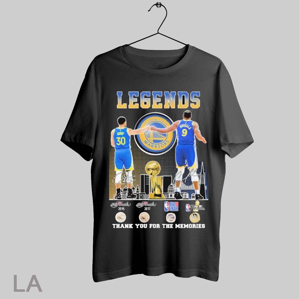Top Stephen Curry And Andre Iguodala Golden State Warriors Legends Thank You For The Memories Signatures T Shirt Sweatshirt Hoodie Shirt