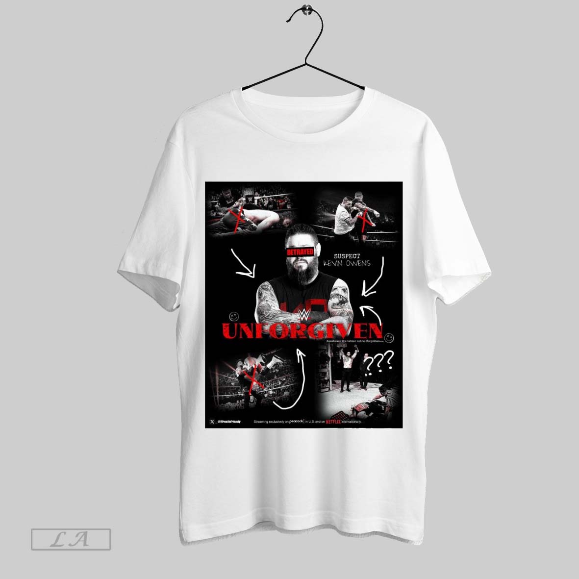 Top Unforgiven Sometimes Its Better Not To Forgotten Suspect Kevin Owens Wwe Poster T Shirt
