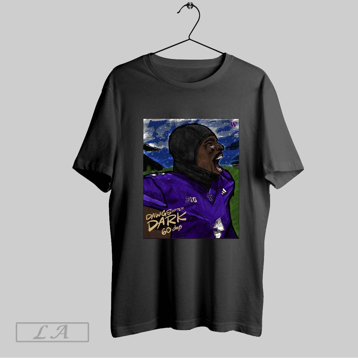Top Washington Huskies Football Jonah Coleman Dawgs After Dark 60 Days May 2 2025 In Husky Stadium Poster T Shirt Sweatshirt Hoodie Shirt