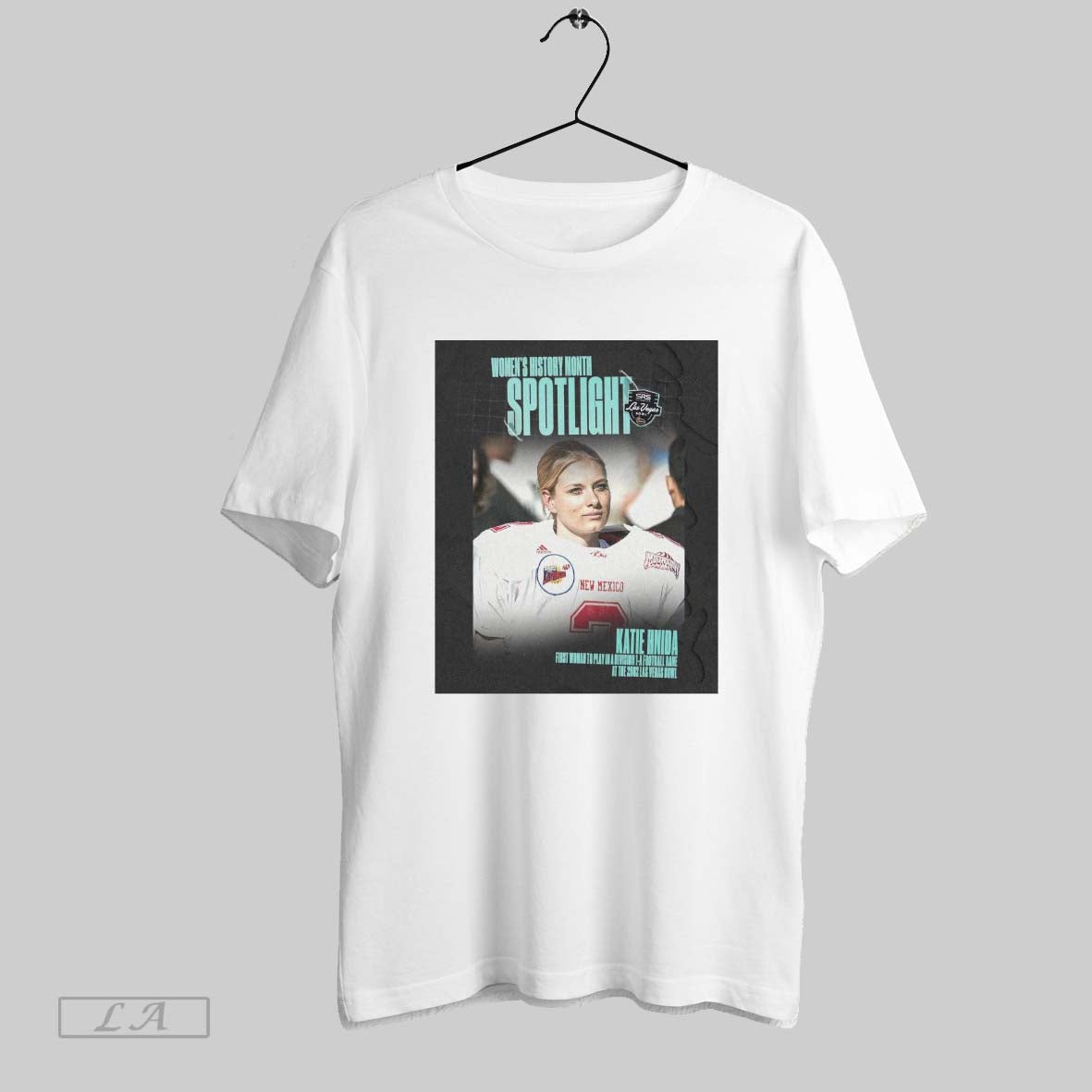 Top Womens History Month Spotlight Katie Hnida First Woman To Play In A Division 1 A Football Game At The 2002 Las Vegas Bowl Poster T Shirt Sweatshirt Hoodie Shirt