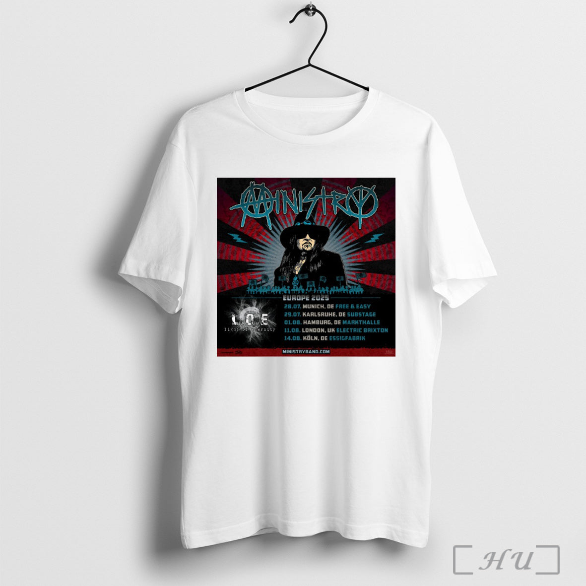 Trending Ministry L O E Europe 2025 28 07 Munich De Free And Easy 29 07 Karlsruhe De Substage Poster T Shirt Sweatshirt
