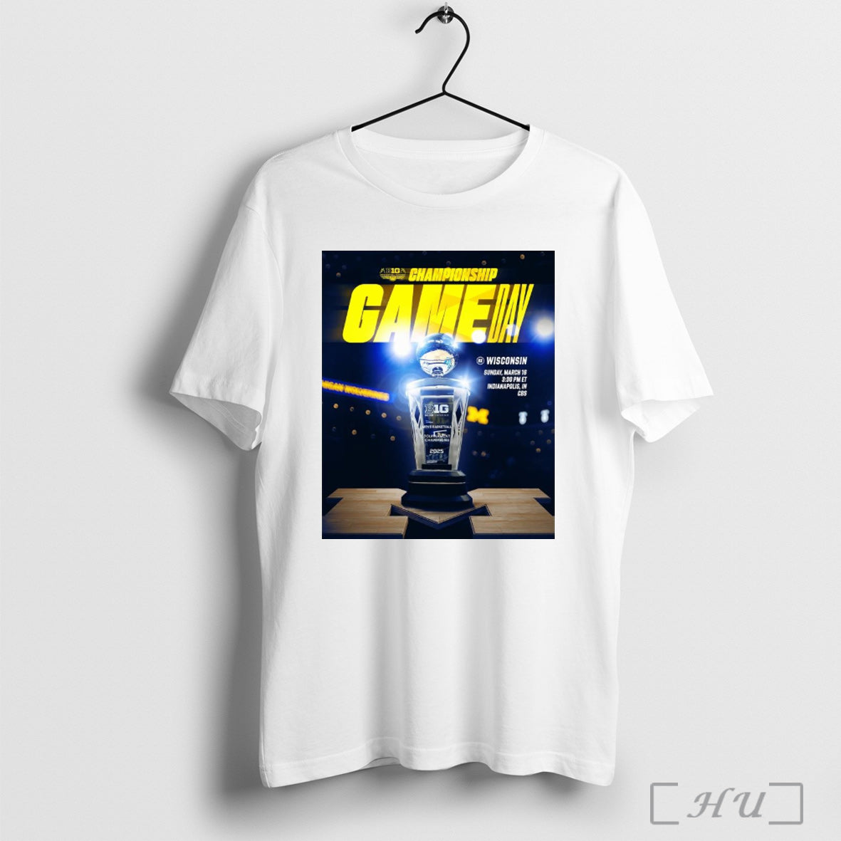 Trending Poster B1g Championship Gameday Michigan Wolverines Vs Wisconsin March 16 2025 Indianapolis T Shirt Sweatshirt