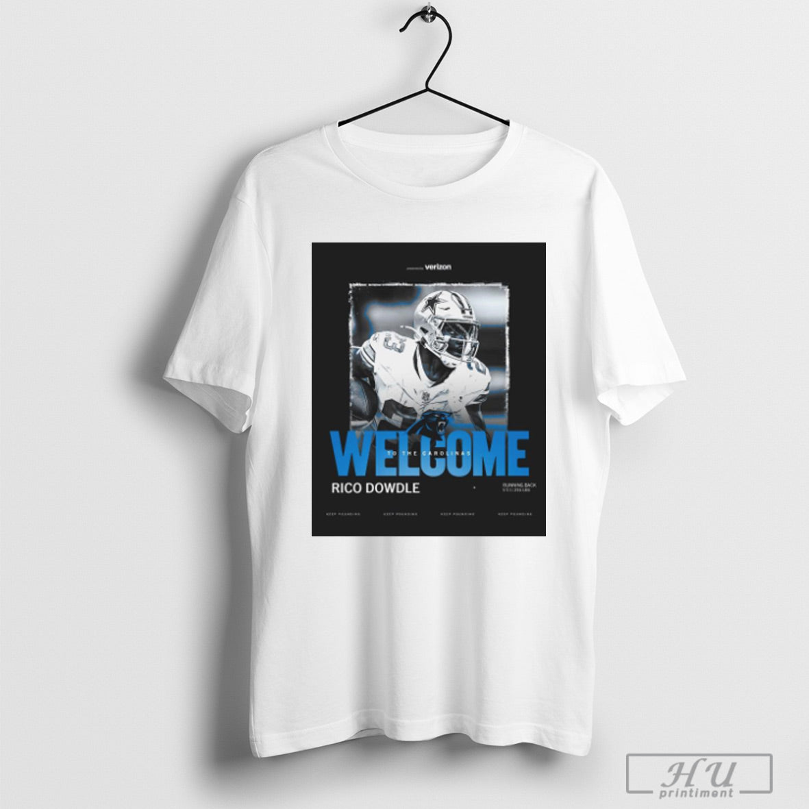 Trending Poster Carolina Panthers Welcome To The Carolinas Rico Dowdle Running Back Keep Pounding T Shirt Sweatshirt