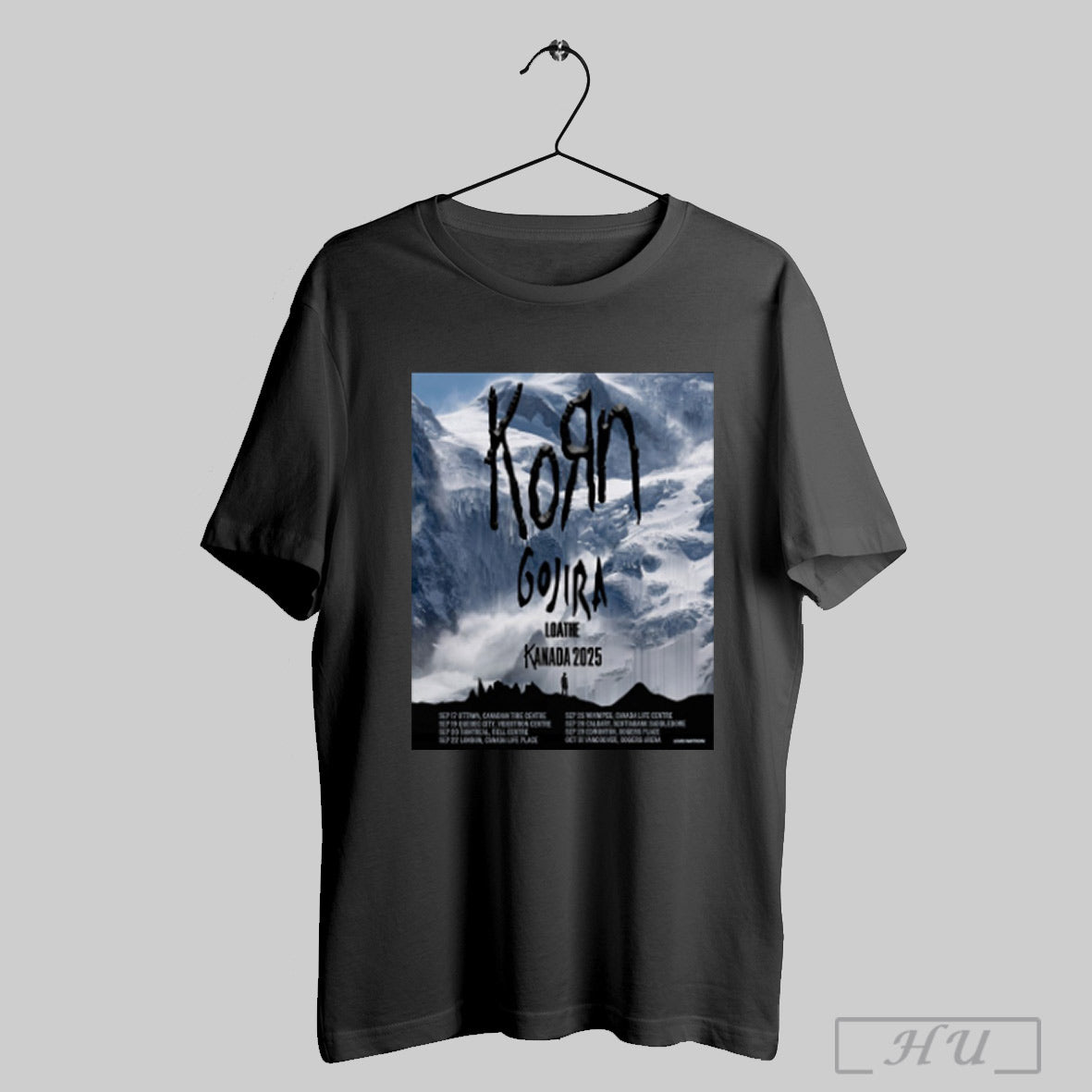Trending Poster Korn Gojira Loathe Kanada 2025 Sep 17 Ottawa Canadian Tire Centre September 19 Quebec City Videotron Centre T Shirt Sweatshirt