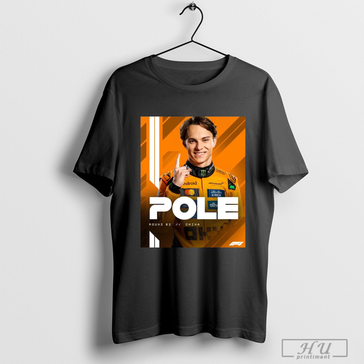 Trending Poster Oscar Piastri Takes Hits First Ever Formula 1 Pole Position Round 2 China 2025 T Shirt Sweatshirt