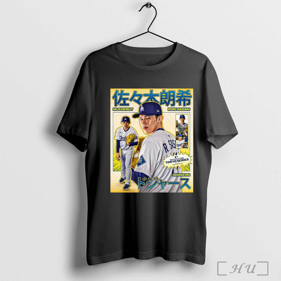 Trending Roki Sasaki Los Angeles Dodgers 2025 Mlb Debut World Tour Tokyo Series Poster T Shirt Sweatshirt