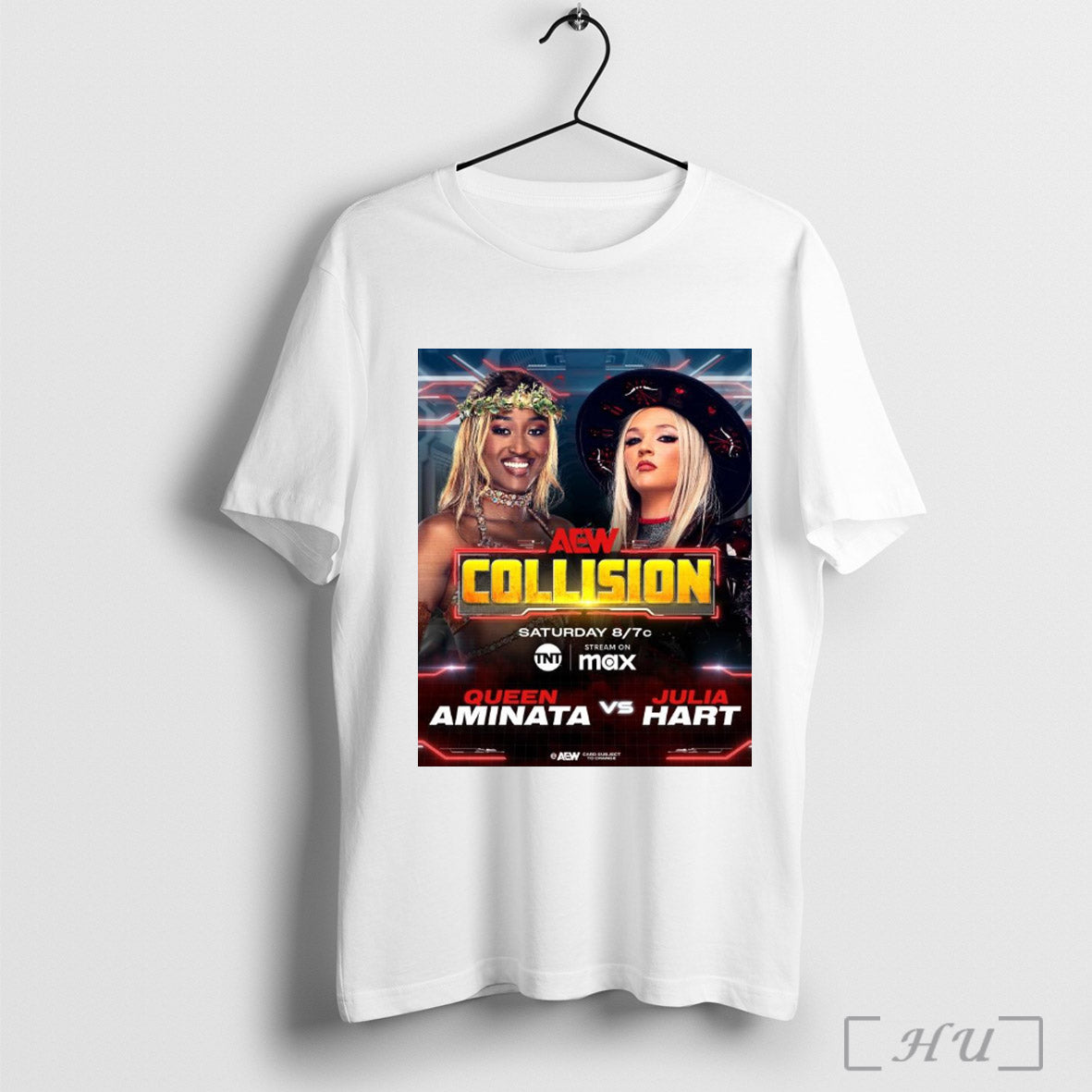 Trendy Aew Collision Queen Aminata Vs Julia Hart Saturday February 22 2025 Poster T Shirt