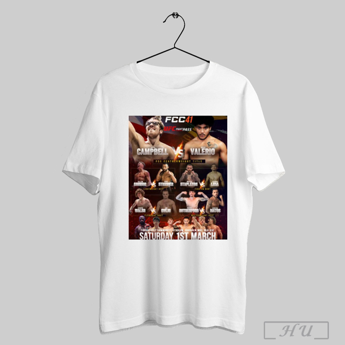 Trendy Fcc 41 Ufc Fight Pass Kurtis Campbell Vs Marcio Valerio Fcc Featherweight Title Toughsheet Community Stadium 1st March 2025 Poster T Shirt Sweatshirt