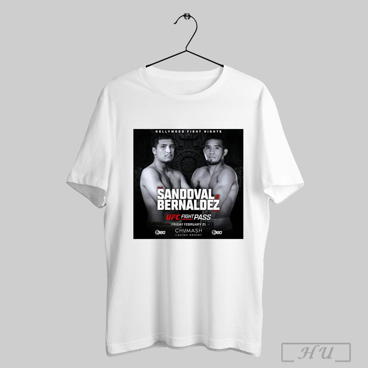 Trendy Hollywood Fight Night Cain Sandoval Vs Mark Bernaldez Ufc Fight Pass Fri Feb 21 2025 Poster T Shirt Sweatshirt