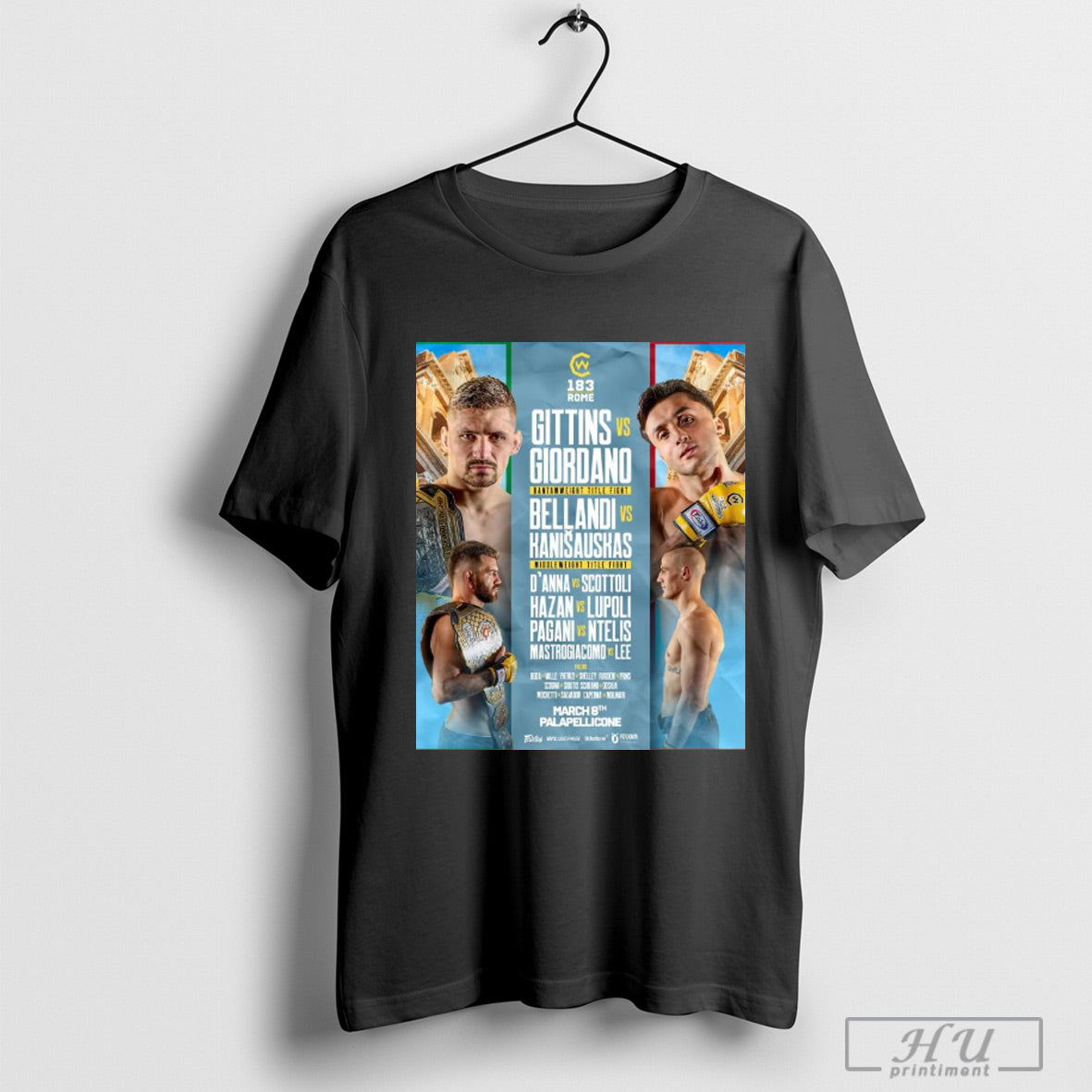 Trendy Poster Cw183 Rome Gittins Vs Giordano Bellandi Vs Kanisauskas March 8th 2025 Palapellicone T Shirts