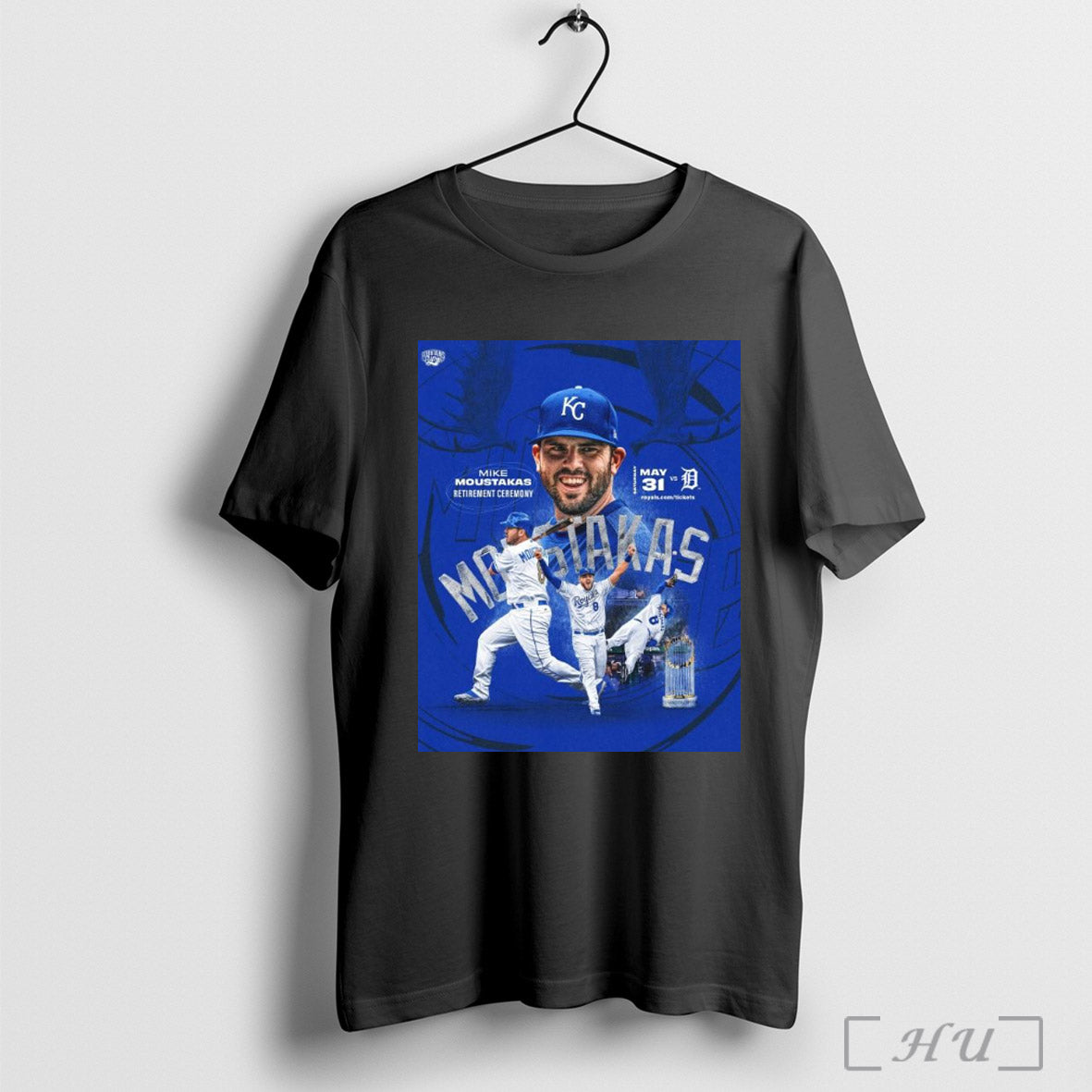 Trendy Poster Kansas City Royals Mike Moustakas Retirement Ceremony Sat May 31 2025 Vs Detroit Tigers Mlb T Shirt