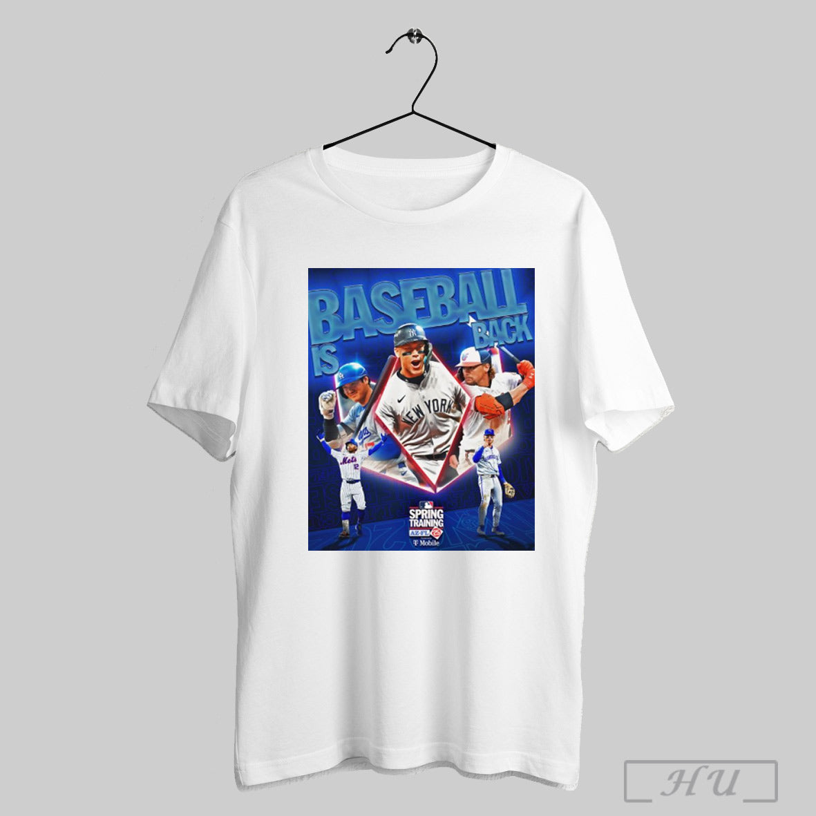Trendy Poster Mlb Spring Training Baseball Is Back T Mobile 2025 La Dodgers Ny Mets Kc Royals T Shirt Sweatshirt