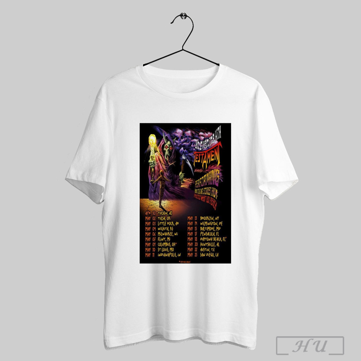 Trendy Poster Testament An Evening Practice What You Preach Tour Apr 30 Tucson Al May 02 Tulsa Ok May 03 Little Rock Ar T Shirts