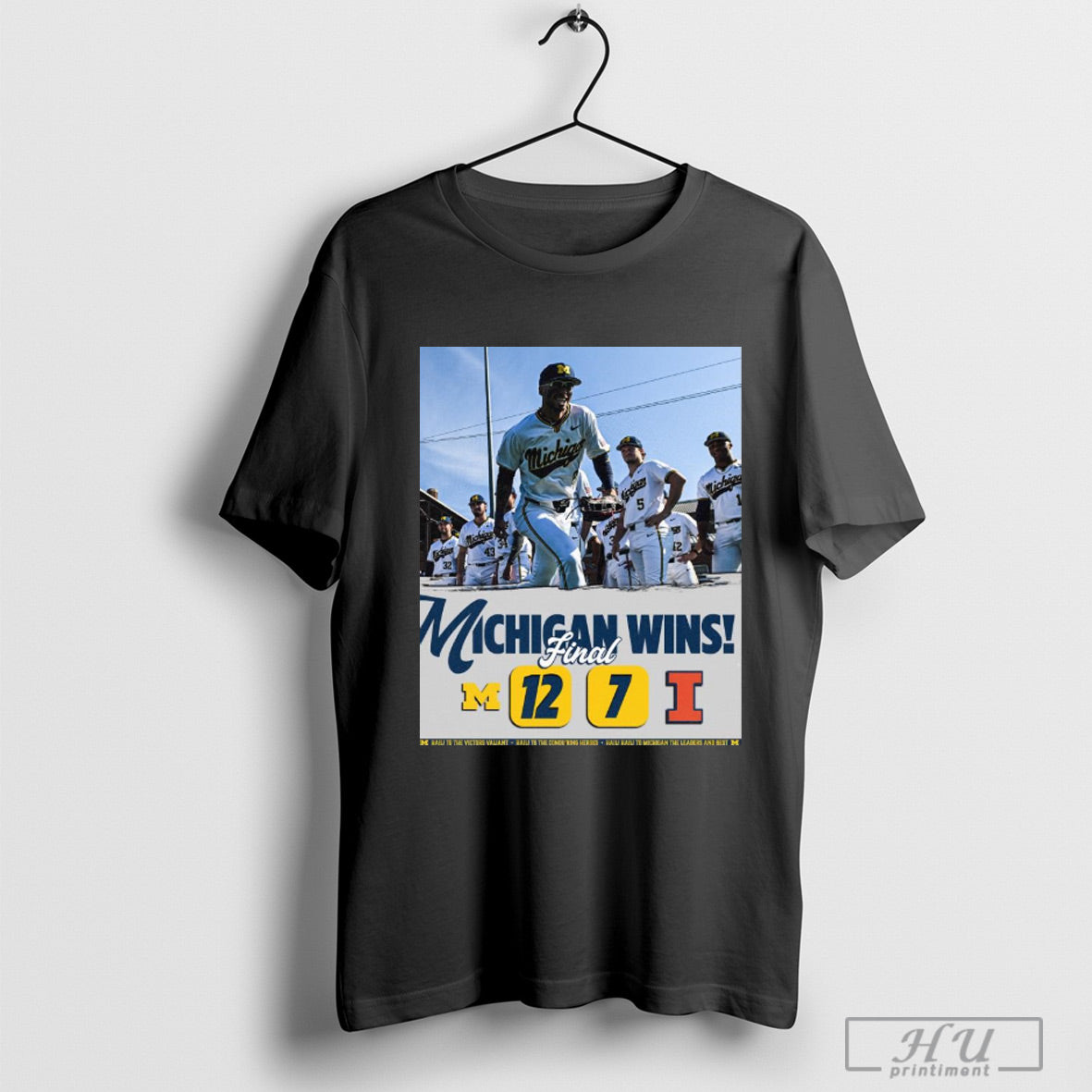 Trendy Poster Thats A Big Win To Open Conference Play Michigan Baseball Win 12 7 Illinois Final Score T Shirts