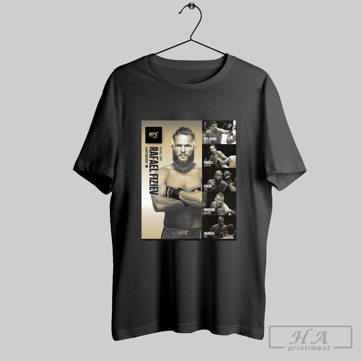 Ufc 313 Notable Wins Rafael Fiziev Lightweight Dos Anjos Riddell Green Moicano Diakiese Resume Poster T Shirt