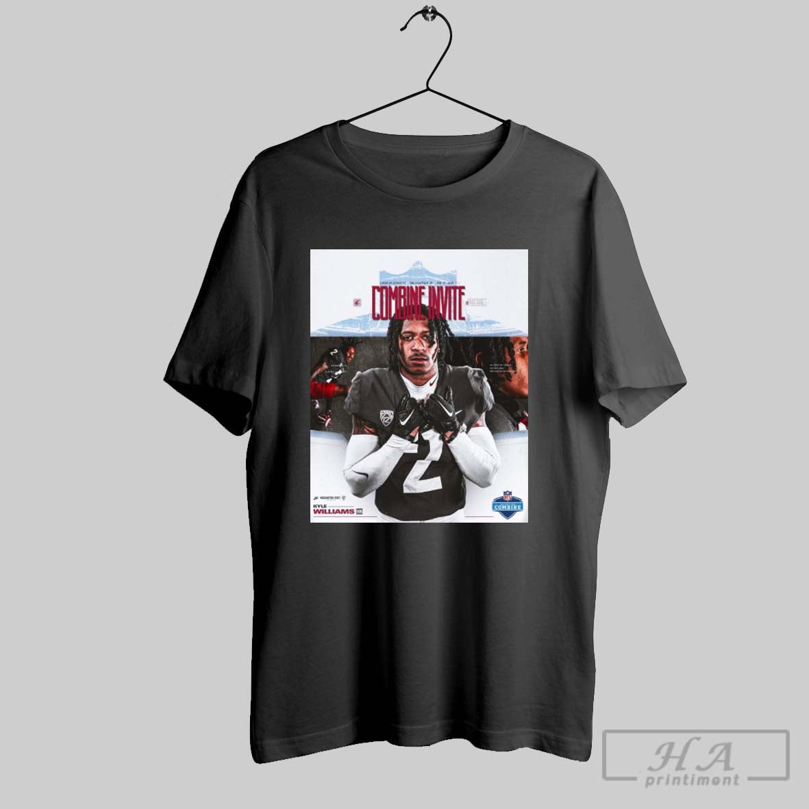Washington State Football Kyle Williams Combine Invite Lucas Oh Stadium 2025 Nfl Scouting Combine Poster T Shirt