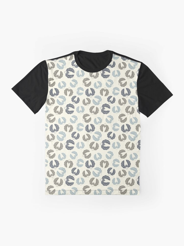 February 19th Birth Flower Oak Pattern Graphic T-Shirt