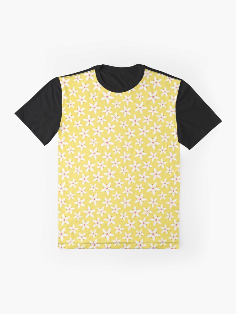February 8th Birth Flower Saxifraga Pattern Graphic T-Shirt