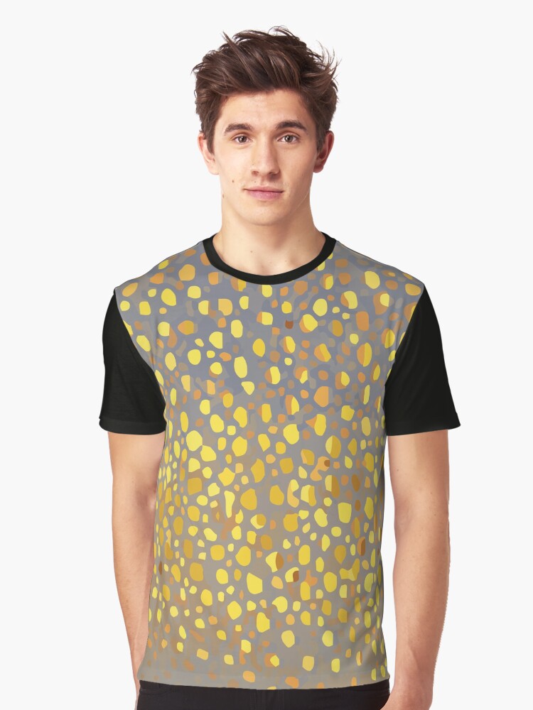 Fiery Spotty Pattern Graphic T-Shirt