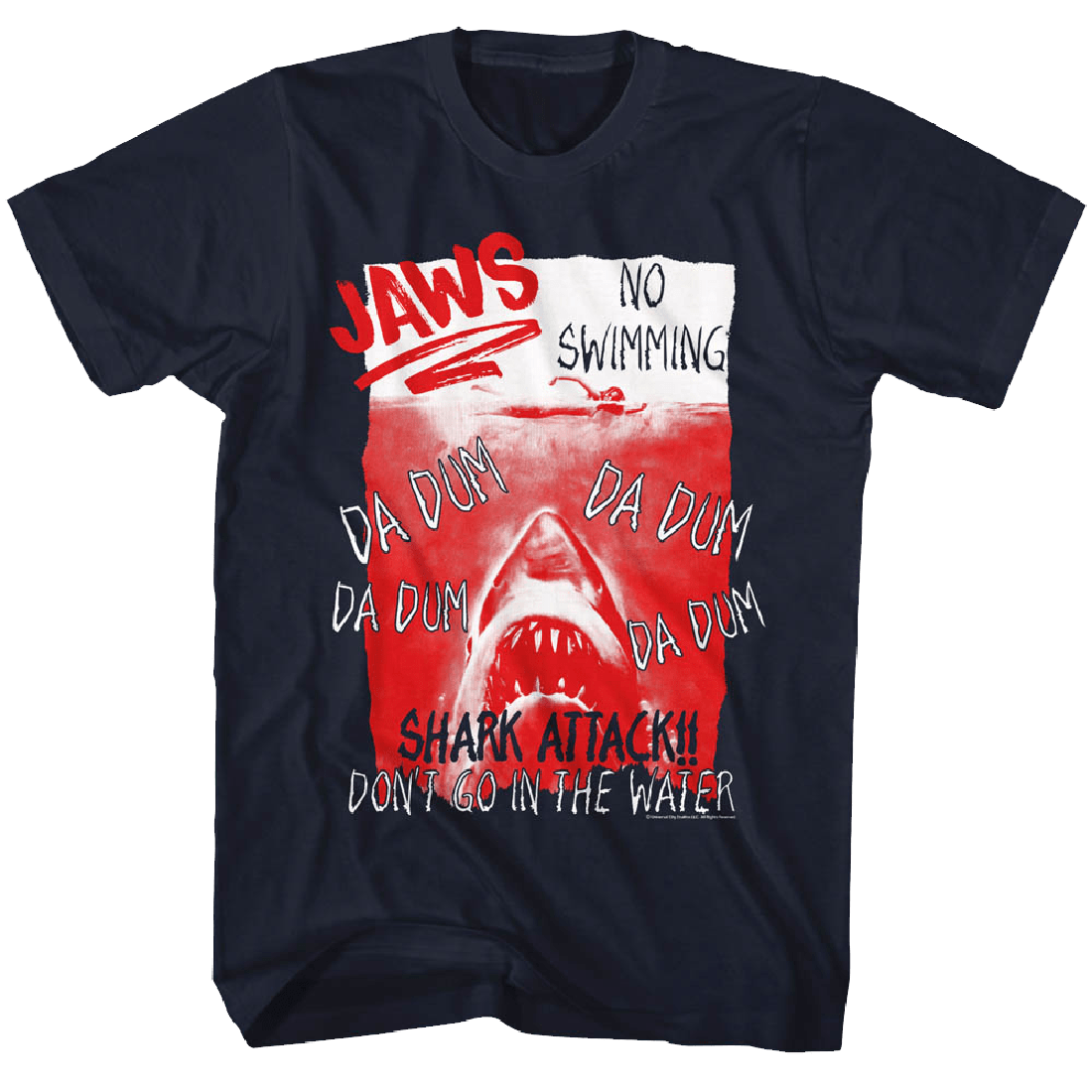 Jaws Handwritten Poster Official Movie T-Shirt
