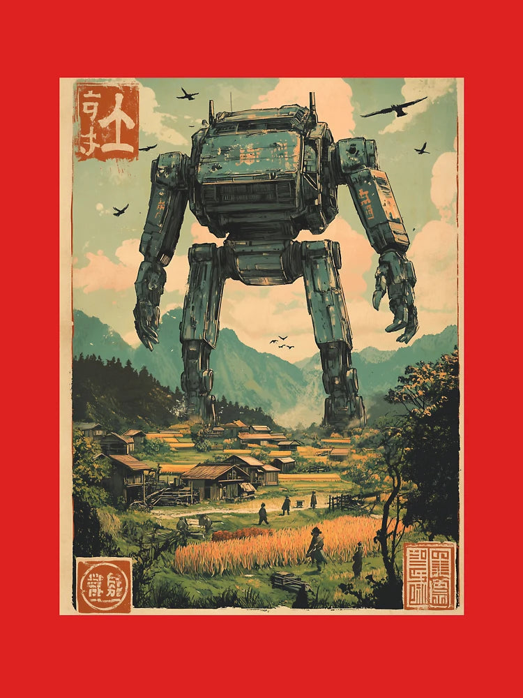 Feudal Mecha Peace Vintage Japanese Video Game Art 4 Classic T-Shirt