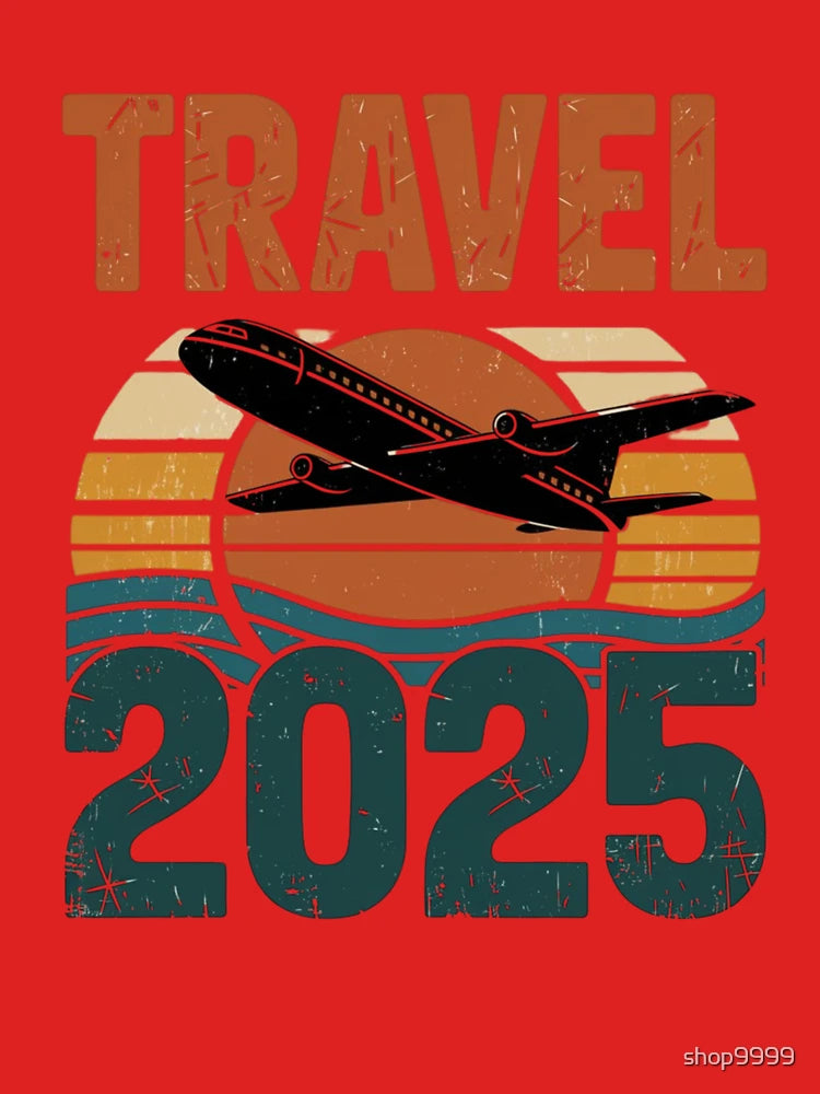 "Travel 2025 Vintage Adventure Poster" Classic T-Shirt