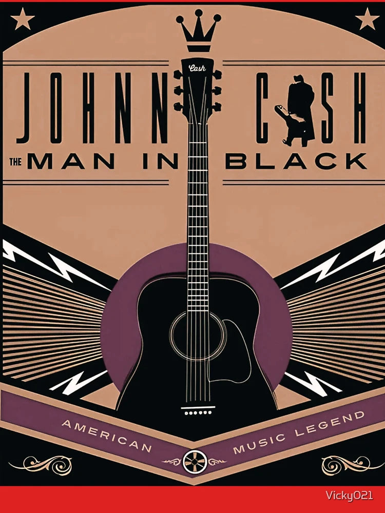 Johnny Cash Tribute | Vintage Man in Black | Country Music Legend Poster Classic T-Shirt