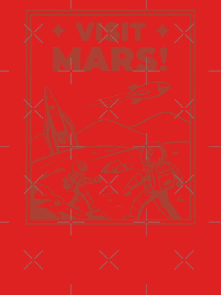 Visit Mars Retro Space Travel Poster Classic T-Shirt