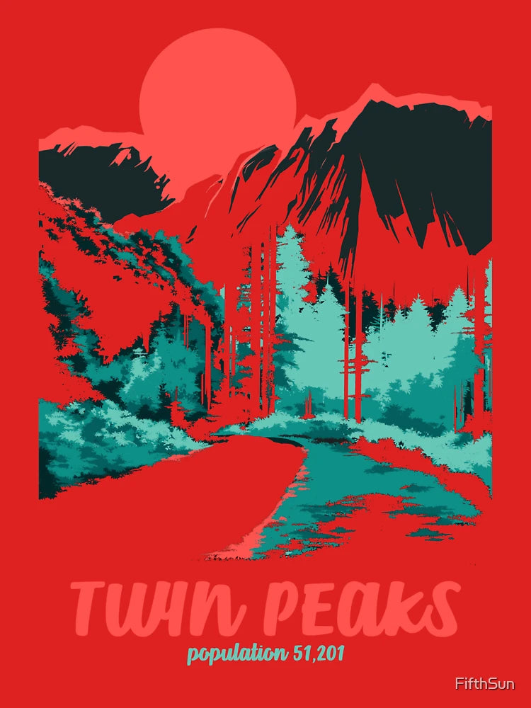 Twin Peaks Classic National Parks Tonal Welcome Poster Classic T-Shirt