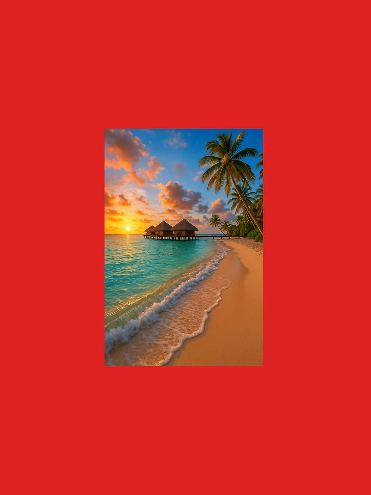 "Tropical Sunset Escape – Paradise Beach iPhone Wallpaper" Classic T-Shirt
